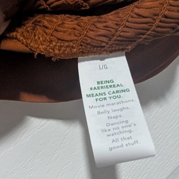 NEW! Aerie | Satin Corset Cropped Tank In Copper - Picture 7 of 10